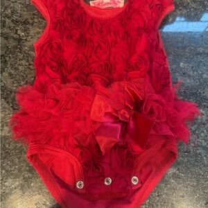 Red Floral Kids Bodysuit